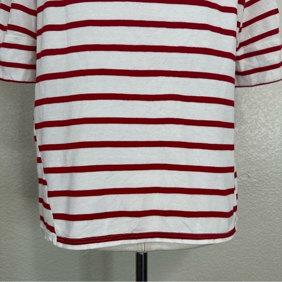 Anthropologie Pilcro and the Letterpress Red White Striped Top, Sz Large - Picture 10 of 13